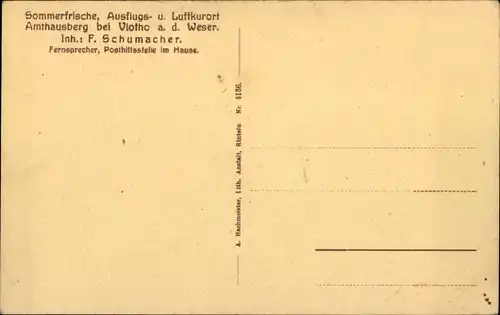 Ak Vlotho an der Weser, Amthausberg