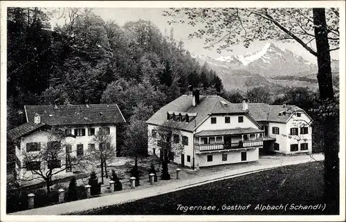 Ak Tegernsee in Oberbayern, Gasthof Alpbach