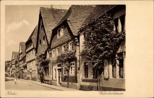 Ak Höxter, Blick zur Westerbachstrasse, Passanten