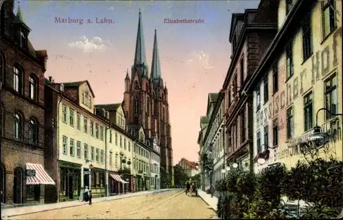 Ak Marburg an der Lahn, Elisabethstraße