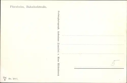 Ak Pforzheim im Schwarzwald, Bahnhofstraße, Geschäfte