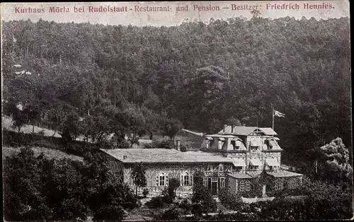 Ak Mörla Rudolstadt in Thüringen, Kurhaus Mörla, Bes. Friedrich Hennies