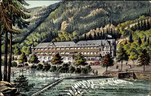 Ak Bad Blankenburg in Thüringen, Schwarzatal, Hotel Lösches Hall
