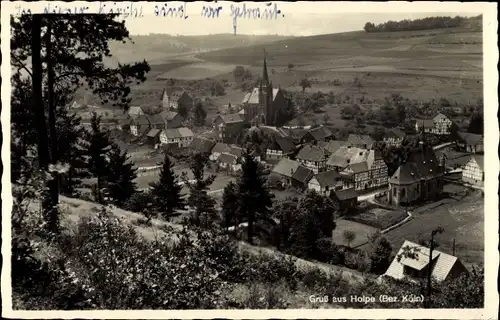 Ak Holpe Morsbach im Oberbergischen Kreis, Gesamtansicht, Kirche