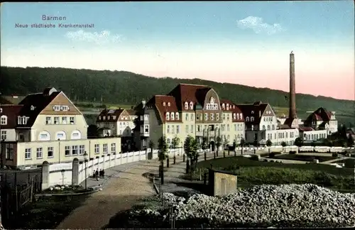 Ak Barmen Wuppertal, Neue Städtische Krankenanstalt