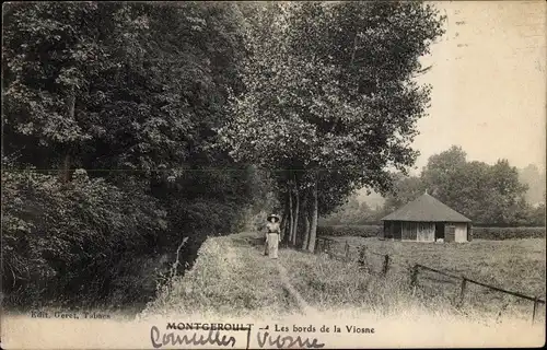Ak Montgeroult Val d'Oise, Les bords de la Viosne