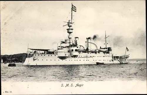 Ak Deutsches Kriegsschiff SMS Aegir, Kaiserliche Marine