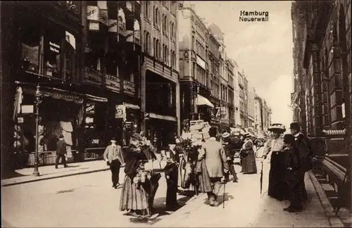 Ak Hamburg, Neuerwall, Geschäfte