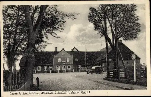 Ak Maasbüll bei Niebüll Nordfriesland, Gasthaus Joh. Paulsen