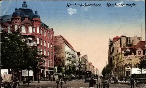 Ak Hamburg Nord Barmbek, Hamburger Straße, Geschäfte