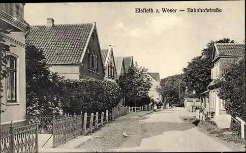 Ak Elsfleth an der Unterweser, Bahnhofstraße