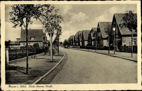 Ak Marne in Holstein, Claus Harms Straße