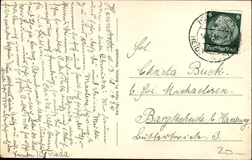 Ak Hennstedt in Dithmarschen, Poststraße