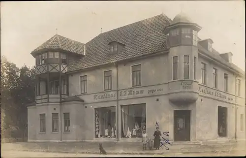 Foto Ak Pahlhude Pahlen in Holstein Dithmarschen, Kaufhaus J. J. Mumm