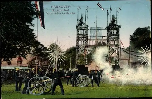 Ak Hannover in Niedersachsen, Schützenfest, Salutschießen im Rundteil