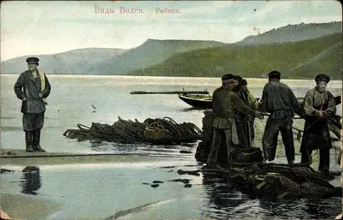 Ak Typen der Wolga, Fischer
