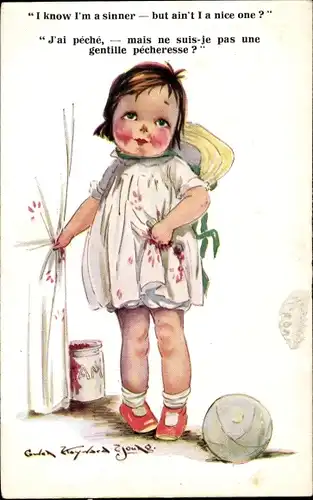 Künstler Ak I know I'm a sinner, but ain't I a nice one