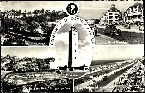 Ak Noordwijk aan Zee Südholland, Villa in de Zuid-duinen, Hotel Nordzee, Huis ter Duin Midget