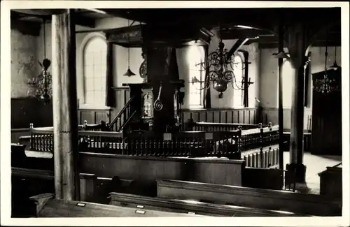 Ak Vlieland Friesland Niederlande, Interieur Ned. Herv. Kerk