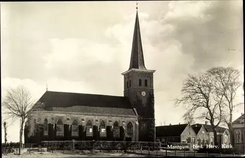 Ak Mantgum Friesland Niederlande, Ned. Herv. Kerk