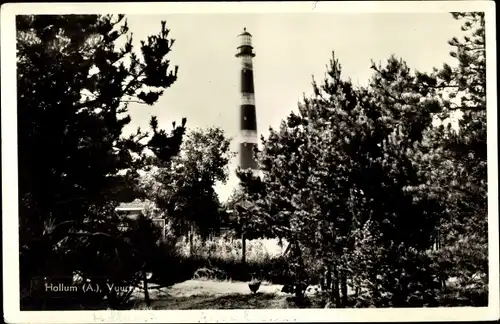 Ak Hollum Ameland Friesland Niederlande, Vuurtoren