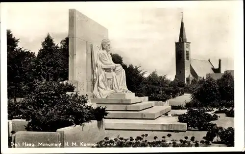 Ak Den Haag Südholland Niederlande, Monument H. M. Königin Emma