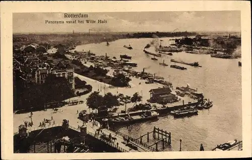 Ak Rotterdam Südholland Niederlande, Panorama vanaf het Witte Huis