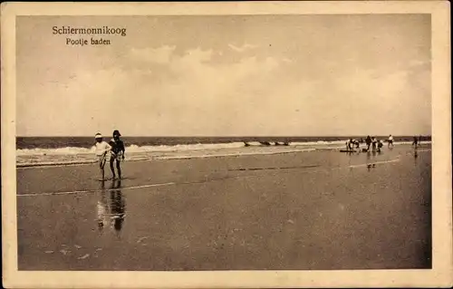 Ak Schiermonnikoog Friesland Niederlande, Pootje baden