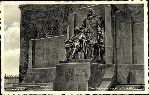 Ak Dordrecht Südholland Niederlande, Standbeeld Johan en Cornelius de Witt