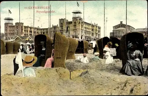 Ak Scheveningen Den Haag Südholland, Strandgezicht