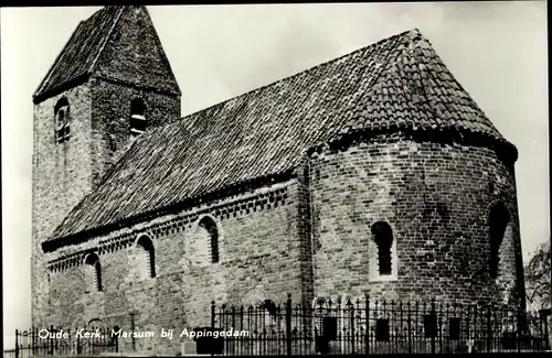 Ak Marssum Marsum Friesland Niederlande, Oude Kerk