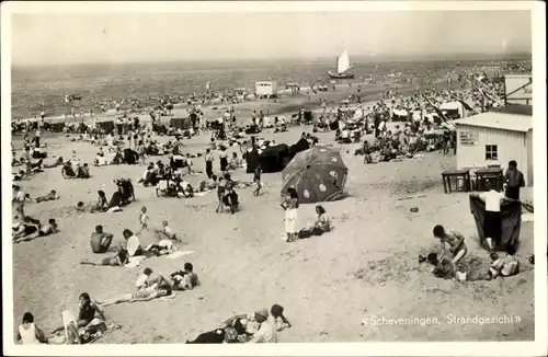Ak Scheveningen Den Haag Südholland, Strandgezicht