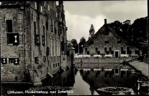 Ak Uithuizen Groningen Niederlande, Menkemaborg met Schathuis