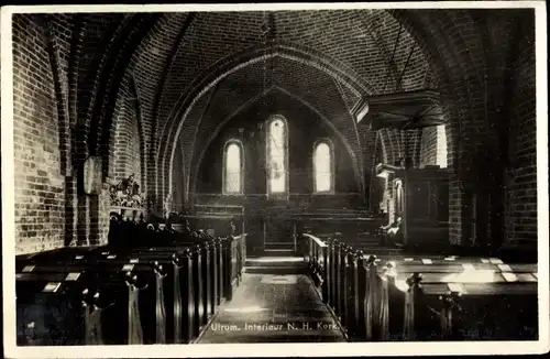 Ak Ulrum Groningen, Interieur N.H.Kerk