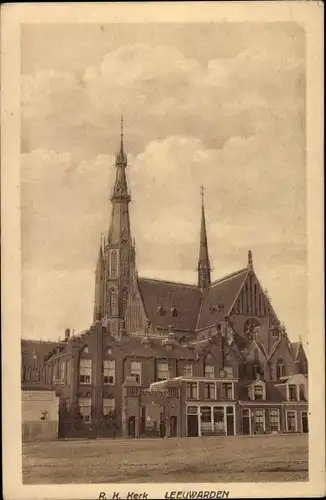 Ak Leeuwarden Friesland Niederlande, R.K. Kerk