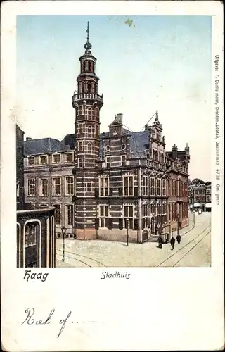 Golden Windows Leuchtfenster Ak Den Haag Südholland Niederlande, Stadhuis