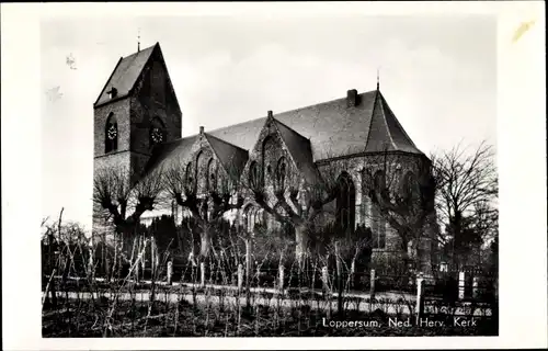 Ak Loppersum Groningen, Ned. Herv. Kerk