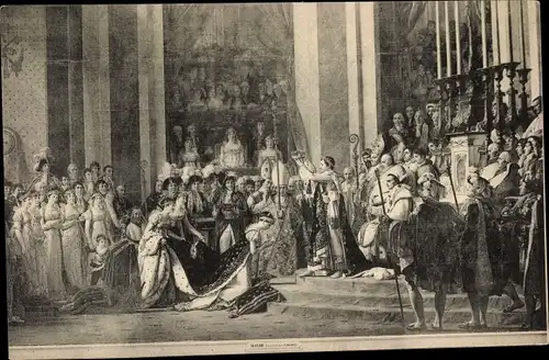 Künstler Ak David, Die Krönung in Notre Dame