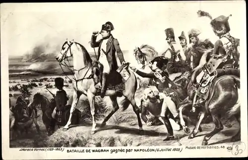 Künstler Ak Vernet, Bataille de Wagram gagnée par Napoleon, 6 juillet 1809