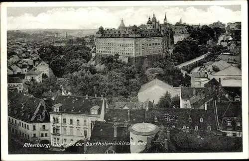 Ak Altenburg in Thüringen, Blick auf den Ort von der Bartholomäikirche aus
