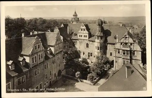 Ak Glauchau in Sachsen, Vorder- und Hinter-Schloss