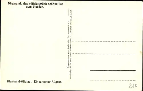 Ak Stralsund in Vorpommern, Fliegeraufnahme