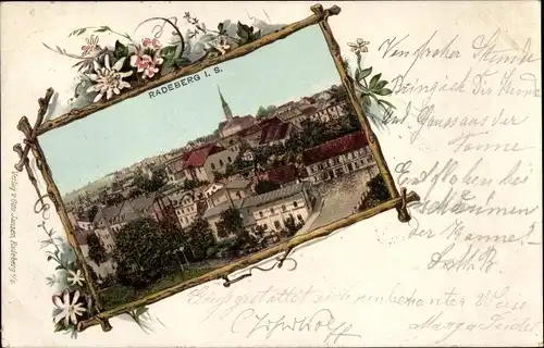 Passepartout Ak Radeberg in Sachsen, Panorama