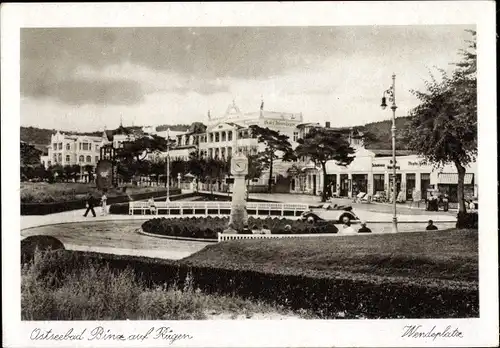 Ak Binz auf Rügen, Wendeplatz mit Hotel Dünenhaus
