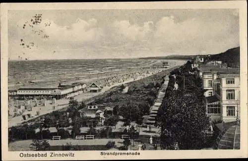 Ak Ostseebad Zinnowitz auf Usedom, Strandpromenade