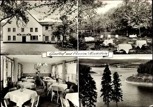 Ak Heinrichstal Heinrichsthal Meschede im Sauerland, Gasthof Pension Hochstein, Panorama