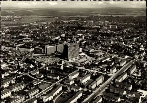 Ak Erlangen in Mittelfranken Bayern, Luftaufnahme