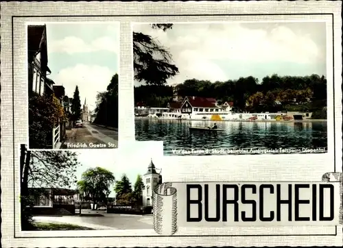 Ak Burscheid in Nordrhein Westfalen, Friedrich Goetze Str., Talsperre Diepental