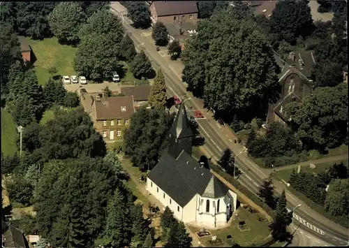 Ak Sinthern Pulheim Nordrhein Westfalen, Kath. Pfarrkirche St.Martinus, Brauweiler Str. 18, Luftbild