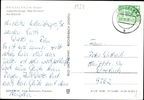 Ak Brieselang im Havelland, Jugendherberge Max Reimann, am Wald 24, Kinder mit Fahrrad